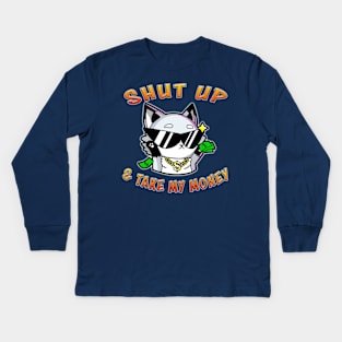 Shut Up And Take My Money Orange Kids Long Sleeve T-Shirt